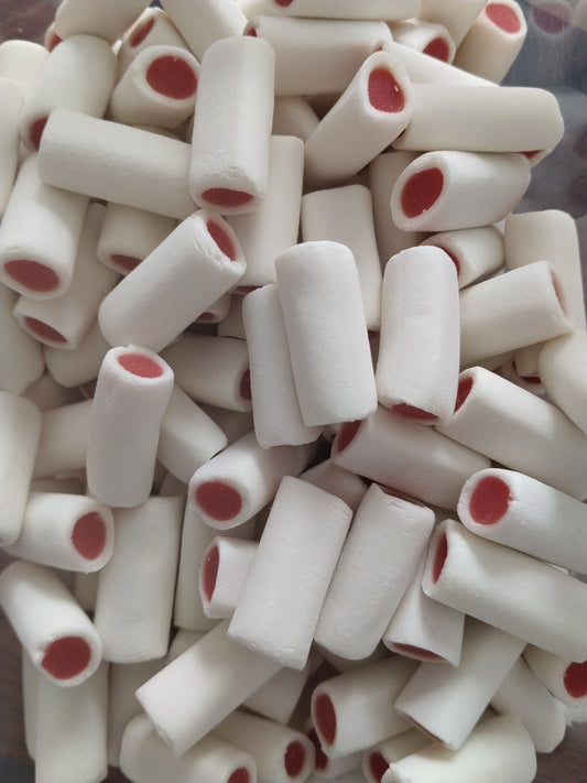 Mini câble fraise crème lisse(100g) Lolly Wood