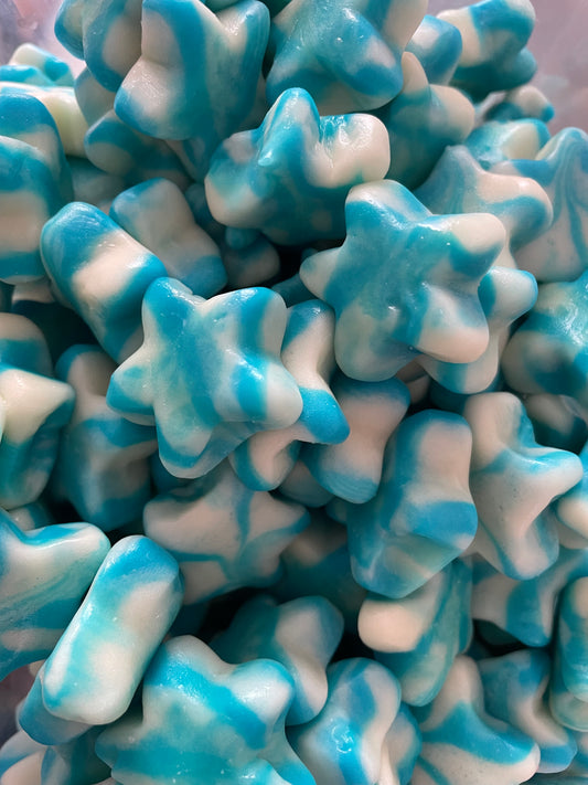 Etoiles twist bleu lisse (100g)